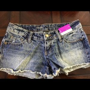 Denim short shorts